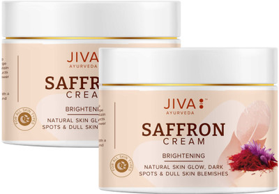 JIVA Saffron Cream - Fairness & Anti-Blemish Formula - 100 g - Pack of 2(200 g)