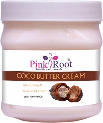 PINKROOT Cocoa Butter Cream Moisturising & Nourishing Cream with Almond Oil(500 ml)