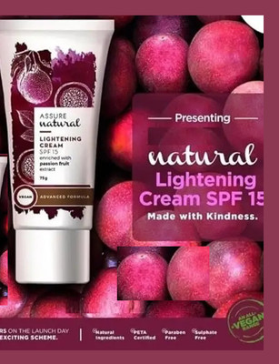 ASSURE Natural Lightening Cream with SPF 15 increases hydration PACK OF 1(75 g)