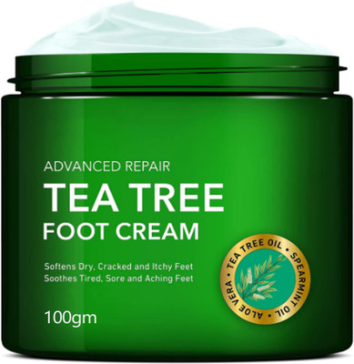 kazawak Tea Tree Oil Foot Cream for Dry Cracked Feet, Athletes Foot, Cracked Heels(100 g)