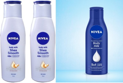 NIVEA Body Milk Shea Smooth_Body Lotion For Very Dry Skin, Nourishing Body Milk(350 ml)