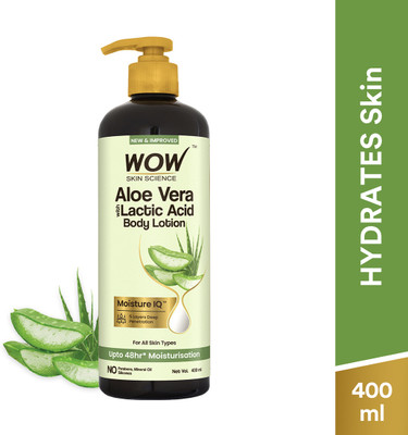 WOW SKIN SCIENCE Aloe With Lactic Acid Body Lotion(400 ml)
