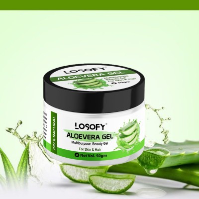 LOSOFY Aloe Vera Gel - Moisturize Skin & Looking (50 gm)(50 g)