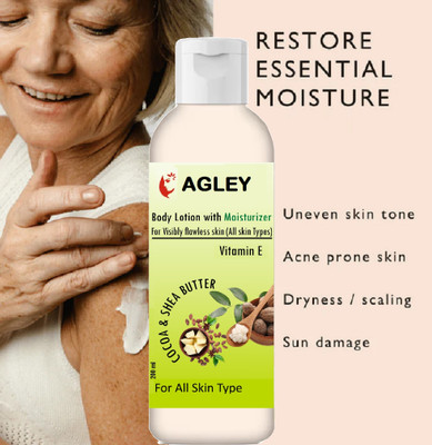 AGLEY Body Lotion with Cocoa Butter for Skin Anti-Aging,(200 ml)