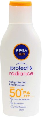 NIVEA Sun Protect & Radiance SPF 50+ PA+++ Sun Lotion  (125 ml)