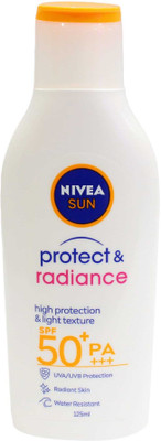 NIVEA Sun Protect & Radiance SPF 50+ PA+++ Sun Lotion (125 ml)