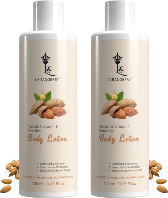 La'bangerry Almond - Vitamin E Soothing and Restoring Body Lotion For Woman-Man (pack of 2)(200 ml)