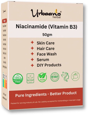 Urbaano Herbal Niacinamide Powder (Vitamin B3)100gm For Making DIY Cream, Serum & Skin Care.(50 g)