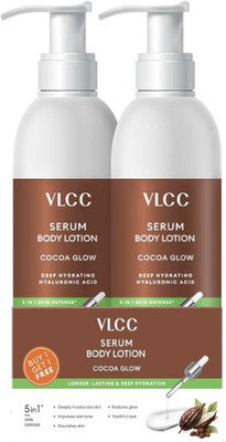 VLCC Cocoa Glow Deep Hydrating Serum Body Lotion - 300ml+ 300ml Pack(600 ml)