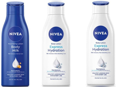 NIVEA 2 Express Hydration & 1 Bodymilk 75mlLotion(225 ml)
