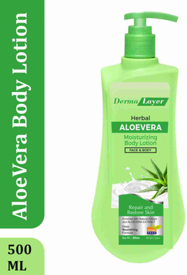 dermalayer Herbal AloeVera Moisturizer Body Lotion For All Skin Types 500 ml(500 ml)