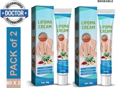 Bingeable 60g Pack of 2 Ayurvedic Lipoma Herbal Cream for Fat Lump Reduction(120 g)