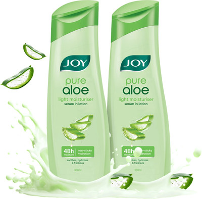 Joy Pure Aloe Light Moisturising Serum Body Lotion | 48Hr Moisturization(600 ml)
