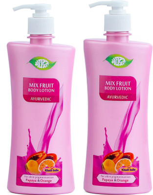 MEGHDOOT Mix Fruit Body Lotion Ayurvedic 500ml (Pack of 2)(1000 ml)