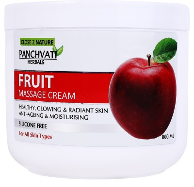 panchvati Herbals Fruit Massage Cream 800gm Silicone Free For All Skin Types(800 g)