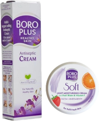 BOROPLUS SOFT LIGHT MOI CREAM 200 AND ANTI CREAM 120ML(310 ml)