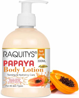 RAQUITYS Papaya clean face and body lotion (300ml)(300 ml)