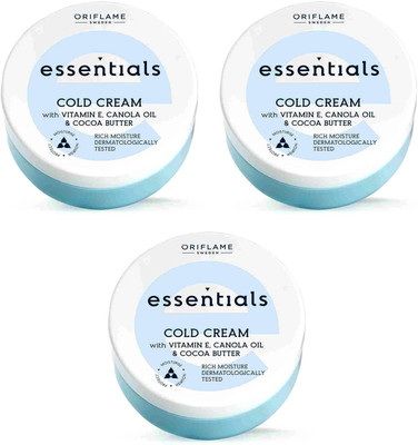 Oriflame Sweden Essentials Cold Cream with Vitamin E, Canola Oil & Cocoa Butter(225 ml)