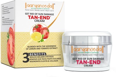 Aaryanveda Tanend Face Day Cream Acne Tan Reamoval Fairness Glowing Skin Rid of Sun Damage(50 ml)