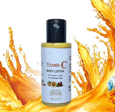 Glamezone Vitamin-C Moisturizing Body Lotion for Radiant Skin made with Honey(100 ml)