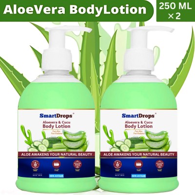 smartdrops Alovera Body Lotion Multi-Vitamin Body Lotion,For Normal too Oily Skin(500 ml)