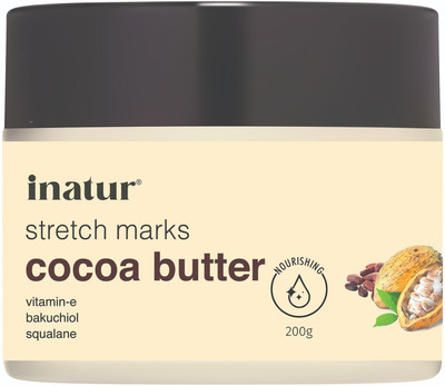 inatur Cocoa Body Butter With Vit E | Stretch Marks Reduction & Deep Nourishment(200 g)