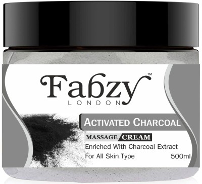 fabzy Charcoal Cream For Face & Body | Moisturizer|Whitening and Brightening 500 ml(500 ml)