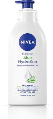 NIVEA Aloe Hydration, Big Moisturizer Lotion, Deep Moisture Serum, Natural Aloe Vera(600 ml)