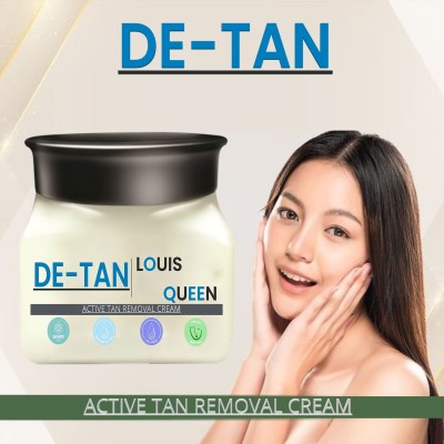 LOUIS QUEEN De-Tan Tan Removal Cream with Kojic, Arbutin & Milk for Radiant Skin, 500g AV02(500 g)