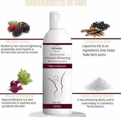 ACTIWOW Pack 1 Intimate Area Whitening Cream skin cream for private areas Women Intimate(100 ml)