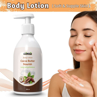 Phillauri Cocoa Butter Lotion | Balanced Texture | Suitable for Daily Use(200 ml)