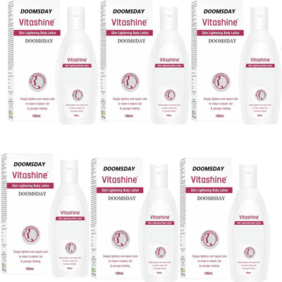 DOOMSDAY VITASHINE SKIN LIGHTNING BODY LOTION FOR DEEP MOISTURIZING PACK OF - 6(600 ml)
