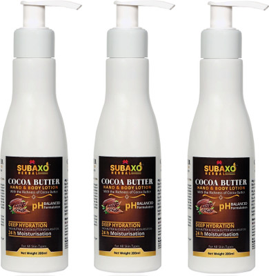 Subaxo Herbal Cocoa Butter Body Lotion 3 Pc Each 200 ml(600 ml)