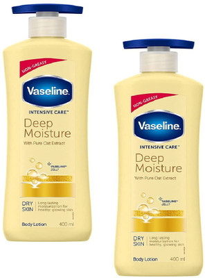Vaseline DEEP MOISTURE BODY LOTION 400 ML, PACK OF 2(800 ml)