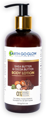 earth go glow SHEA BUTTER AND COCOA BUTTER BODY LOTION 300ml(300 ml)