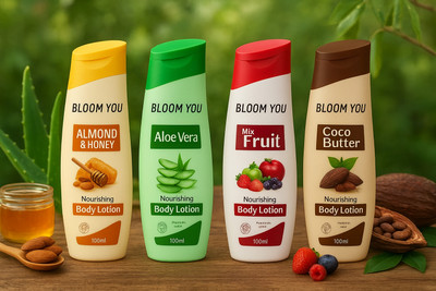 BLOOM YOU Hydrating Body Lotion Set – All Skin Types (Pack of 4)(400 ml)