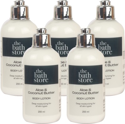 The Bath Store Aloe & Coconut Butter Body Lotion - 200ml (Pack of 5)(500 ml)