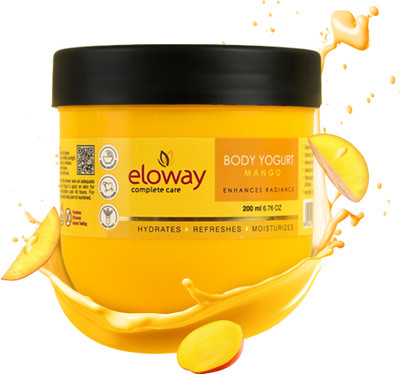 Eloway Mango Body Yogurt with 48-Hour Moisturisation | Brightens, Hydrates & Plumps(200 ml)