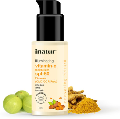 inatur Vitamin C Sunscreen SPF50 PA++++ | UVA/UVB Protection + Hydration |(50 ml)