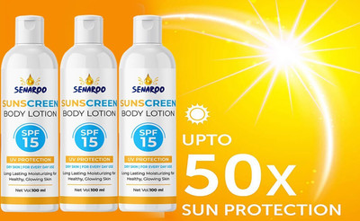 SENAROO Sun Control bodylotion Daily Moisturiser - SPF 15-pack of 3(300 ml)