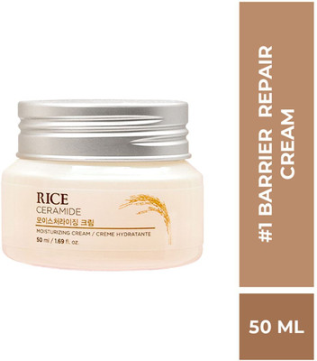 The Face Shop Rice & Ceramide Moisturizing Cream,for brightening & repairing the skin barrier(50 ml)