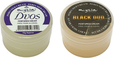 myzia DUOS & BLACK OUD Perfumed Body Cream | Long Lasting Fragrance | Pocket Perfume(10 g)