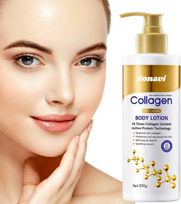 Sonavi Collagen Body Lotion | Deeply Butter Moisturizes| Fruity-Floral Scent(200 g)