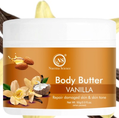 Nuerma Science Vanilla Body Butter for Repair Damaged Skin and Natural Glow(50 g)