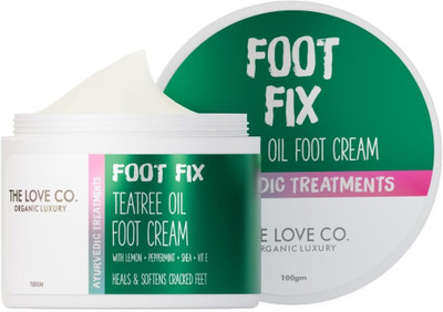 The Love Co. Foot Fix Tea Tree Oil Foot Cream | Dry & Cracked Heel | Feet Care(100 g)