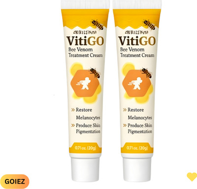 GOIEZ Vitigo White Patch Smoother Bee Venom Cream Pack Of 2 (60g)(60 g)