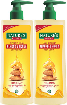 Nature's Essence NOURISHING BODY LOTION ALMOND & HONEY [PACK OF 2] 400ML(800 ml)