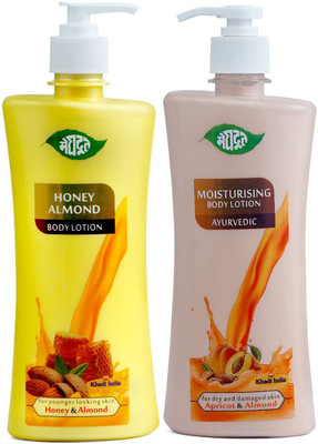 MEGHDOOT Ayurvedic Combo of Honey Almond and Moisturizing Body Lotion(Pack of 2)(1000 ml)