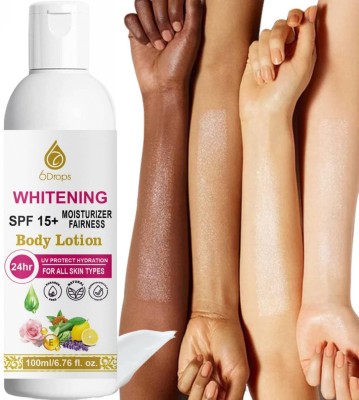 6Drops Whitening body lotion SPF15+ Skin Lighten & brightening cream(100 ml)
