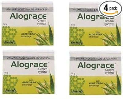 MANKIND Alo-Grace Cream with Aloe Vera Honey Cream pack of 4(200 g)